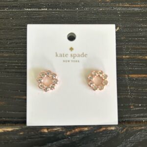 NWT Kate Spade ♠️ Full Circle Clear/Rose Gold Studs